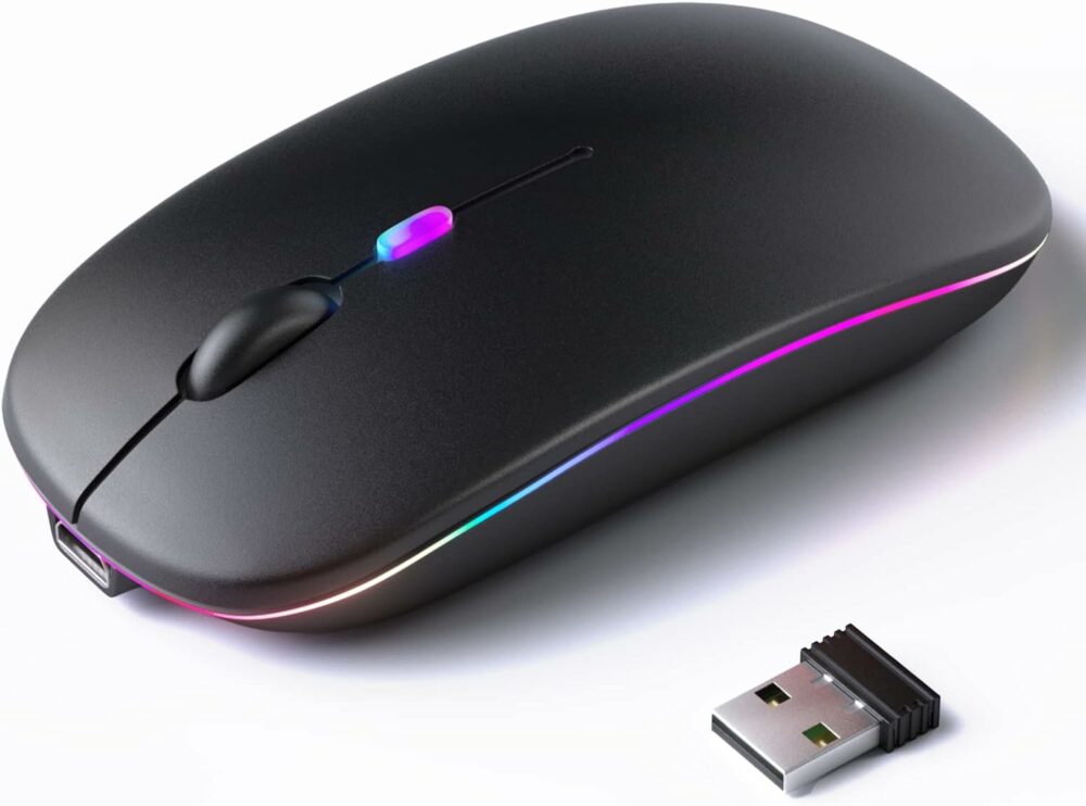 LED Wireless Mouse, Rechargeable