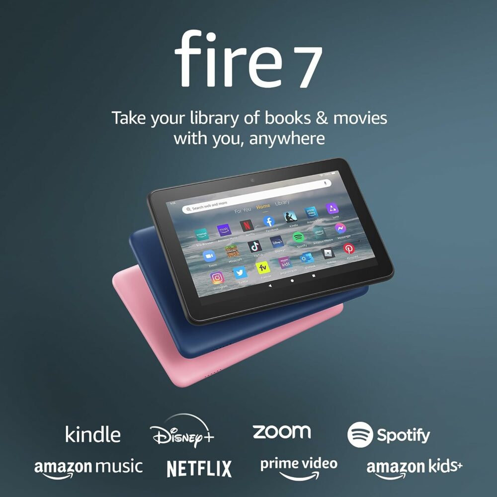 Amazon Fire 7 tablet, 7” display, read and watch