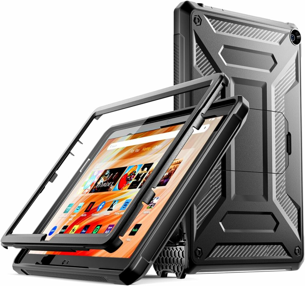 Amazon Fire HD 10 & Fire HD 10 Kids Pro Tablet Case (Only 13th Gen, 2023 Release), DJ&RPPQ Full Body Rugged Hands-Free